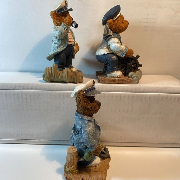 Ks Collection Nautical Sailor Teddy Bear Figurines Set of 3 - Picture 4 of 5